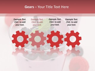 Glass Sweet Fruit Yogurt PowerPoint Template