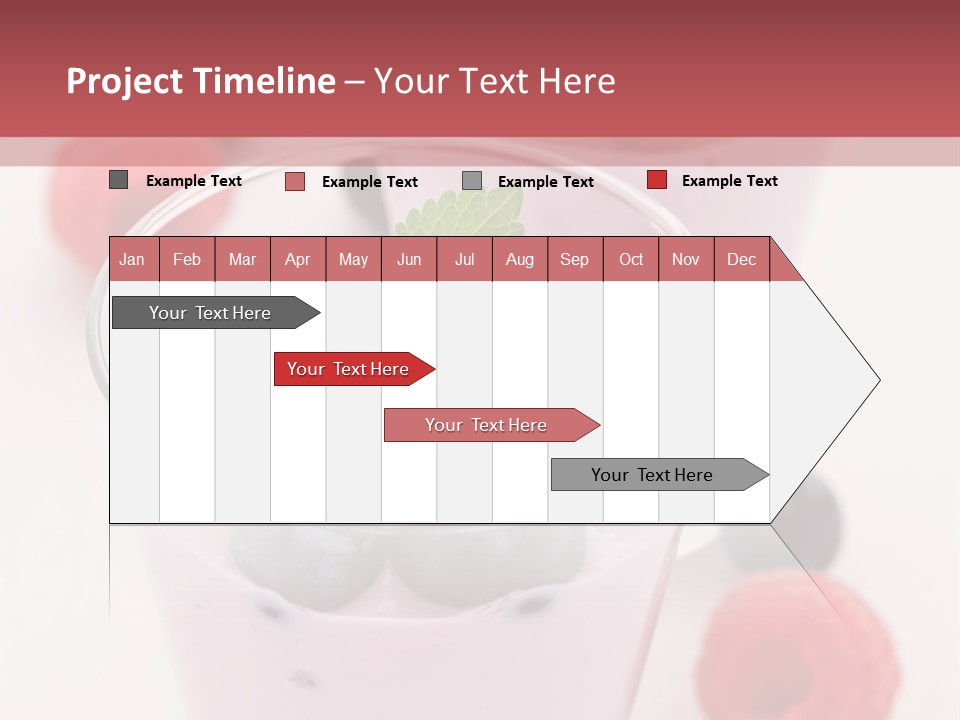 Glass Sweet Fruit Yogurt PowerPoint Template