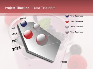 Glass Sweet Fruit Yogurt PowerPoint Template