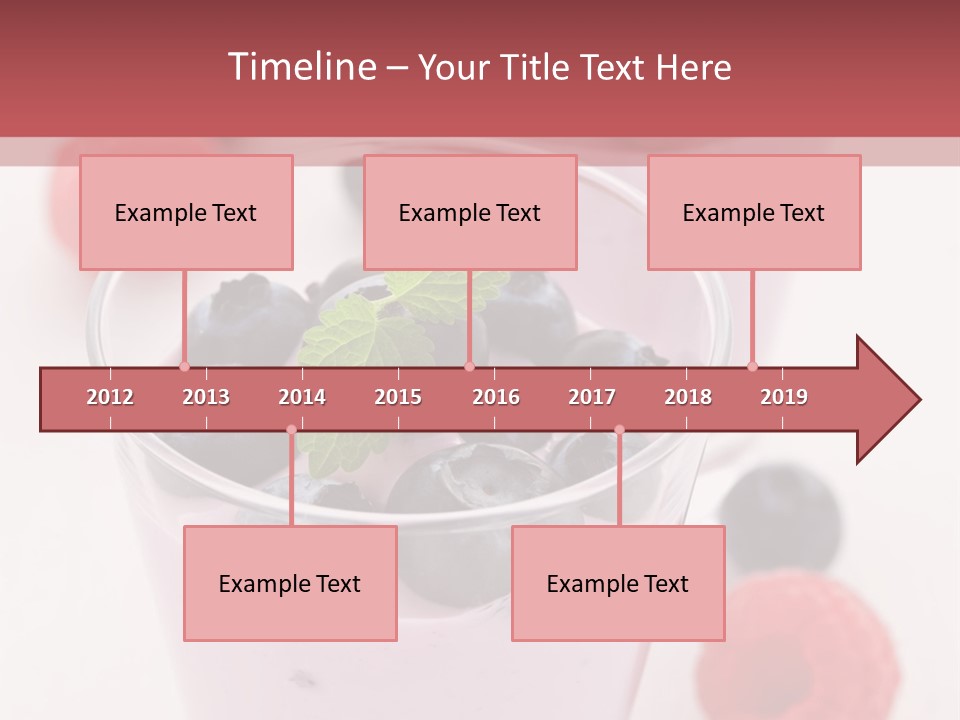Glass Sweet Fruit Yogurt PowerPoint Template