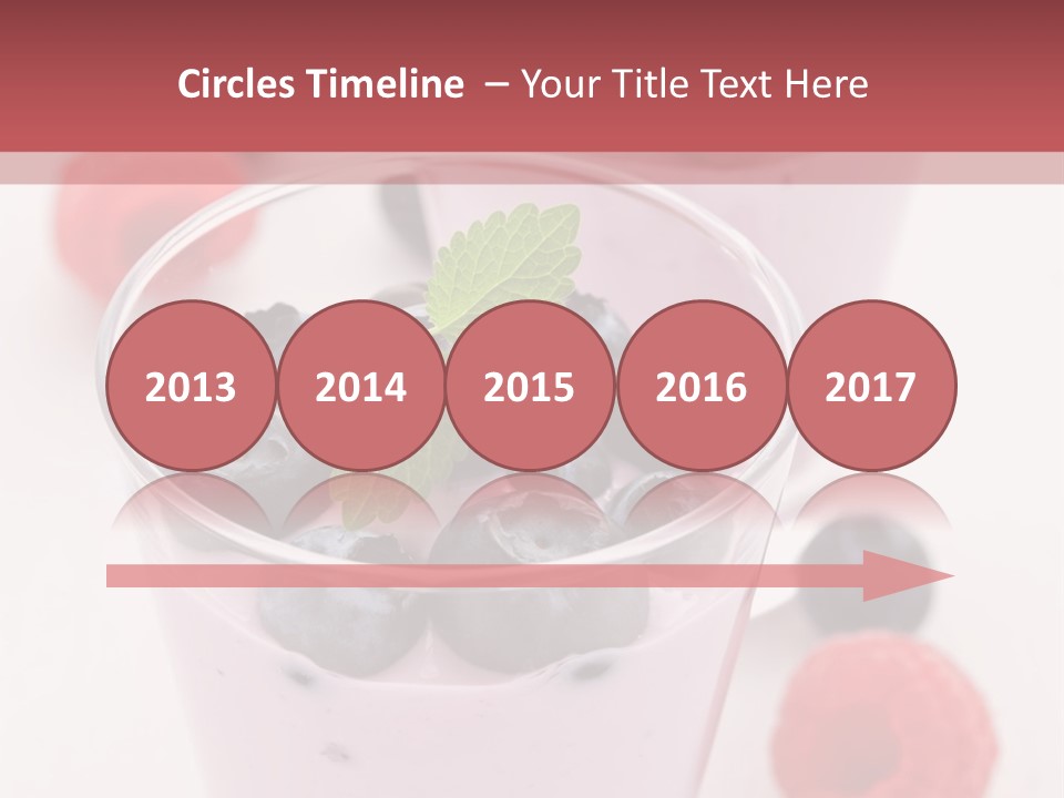 Glass Sweet Fruit Yogurt PowerPoint Template