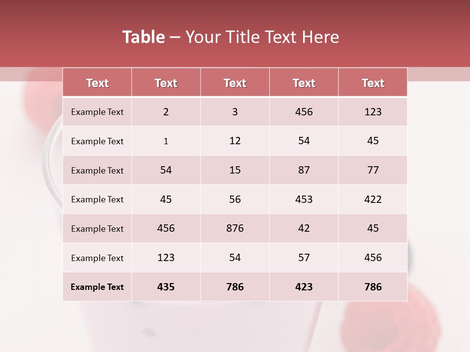 Glass Sweet Fruit Yogurt PowerPoint Template
