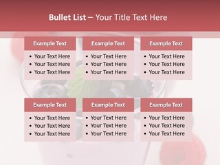 Glass Sweet Fruit Yogurt PowerPoint Template