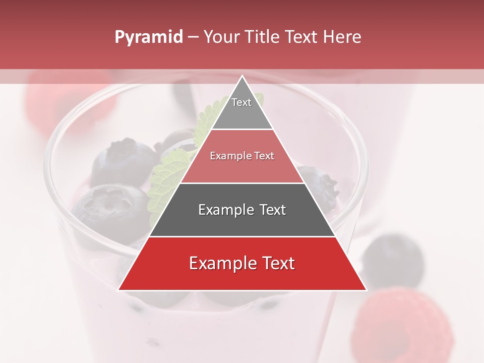 Glass Sweet Fruit Yogurt PowerPoint Template