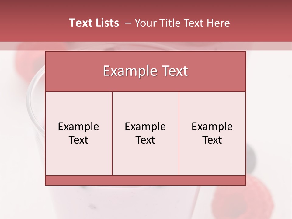 Glass Sweet Fruit Yogurt PowerPoint Template