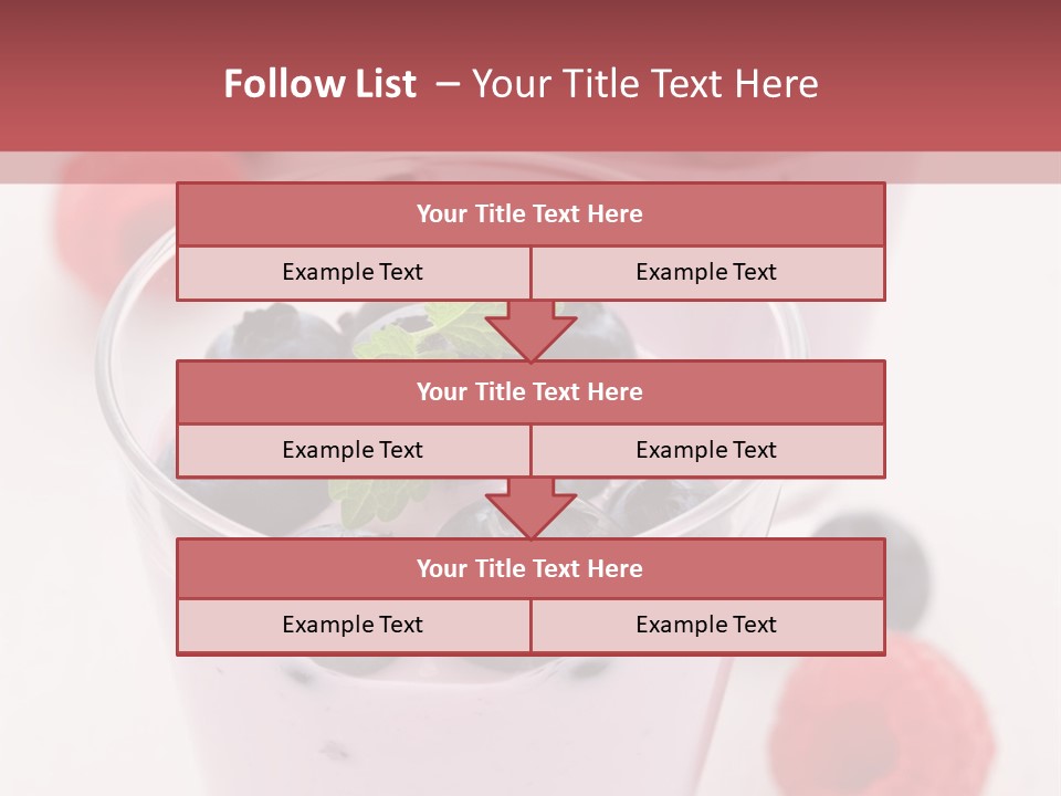 Glass Sweet Fruit Yogurt PowerPoint Template
