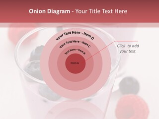 Glass Sweet Fruit Yogurt PowerPoint Template