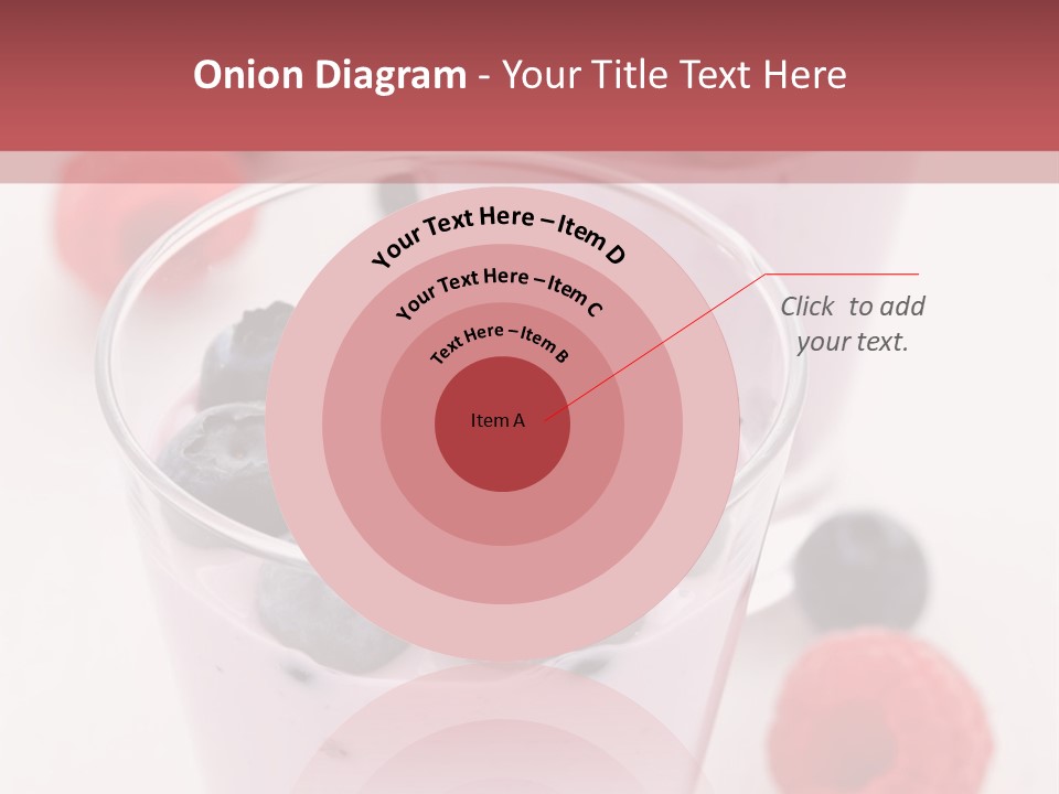 Glass Sweet Fruit Yogurt PowerPoint Template