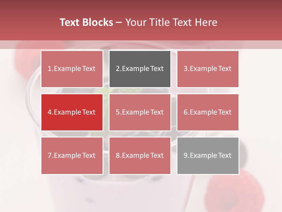 Glass Sweet Fruit Yogurt PowerPoint Template
