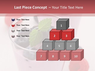 Glass Sweet Fruit Yogurt PowerPoint Template