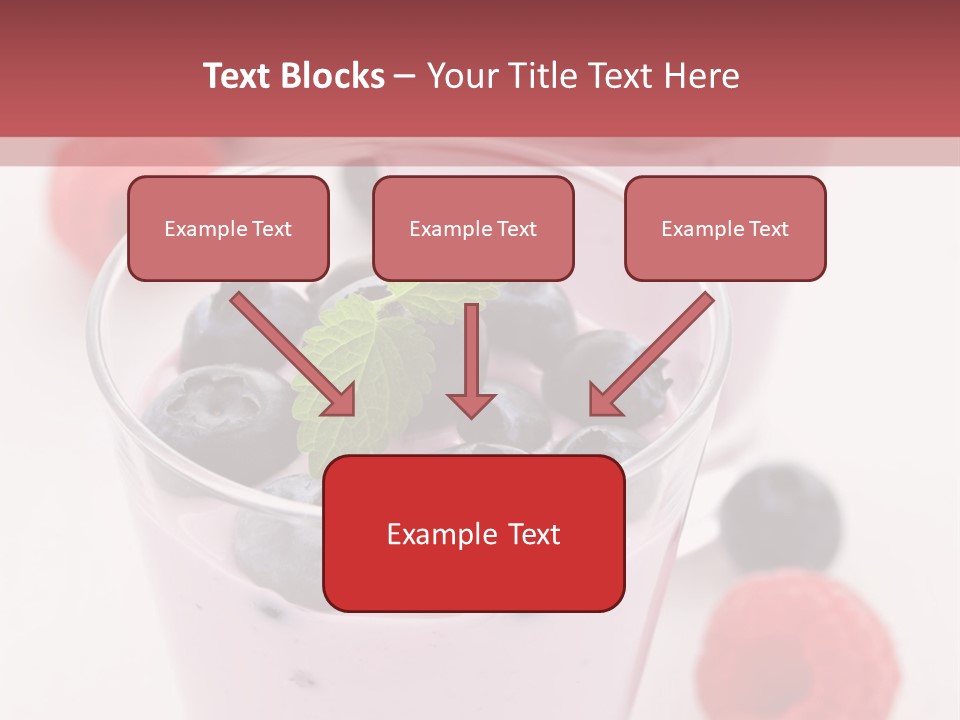 Glass Sweet Fruit Yogurt PowerPoint Template