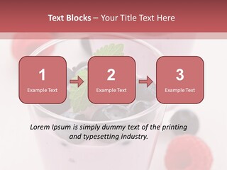 Glass Sweet Fruit Yogurt PowerPoint Template