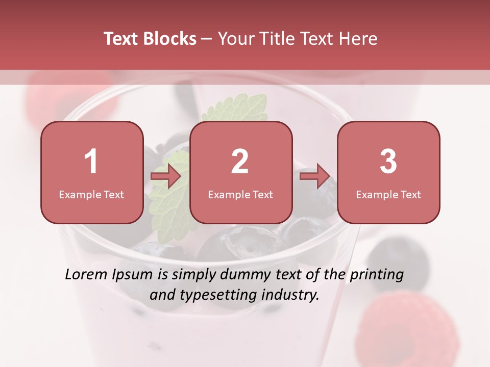 Glass Sweet Fruit Yogurt PowerPoint Template