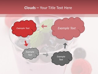 Glass Sweet Fruit Yogurt PowerPoint Template