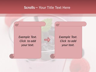 Glass Sweet Fruit Yogurt PowerPoint Template
