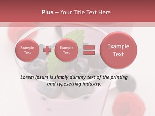 Glass Sweet Fruit Yogurt PowerPoint Template
