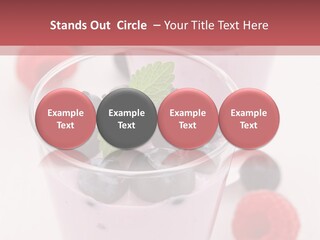 Glass Sweet Fruit Yogurt PowerPoint Template