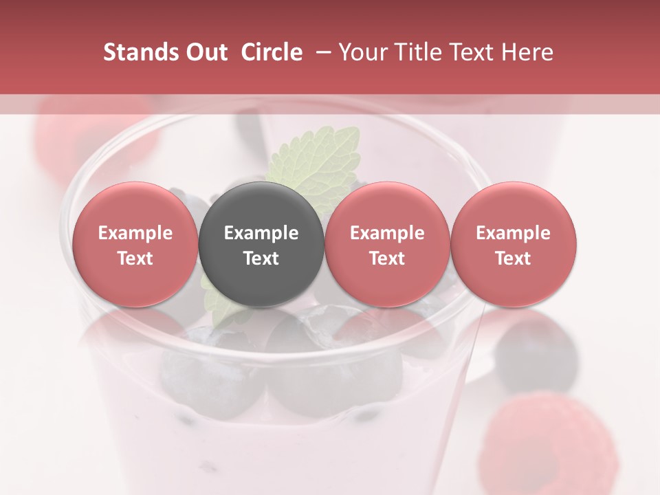 Glass Sweet Fruit Yogurt PowerPoint Template