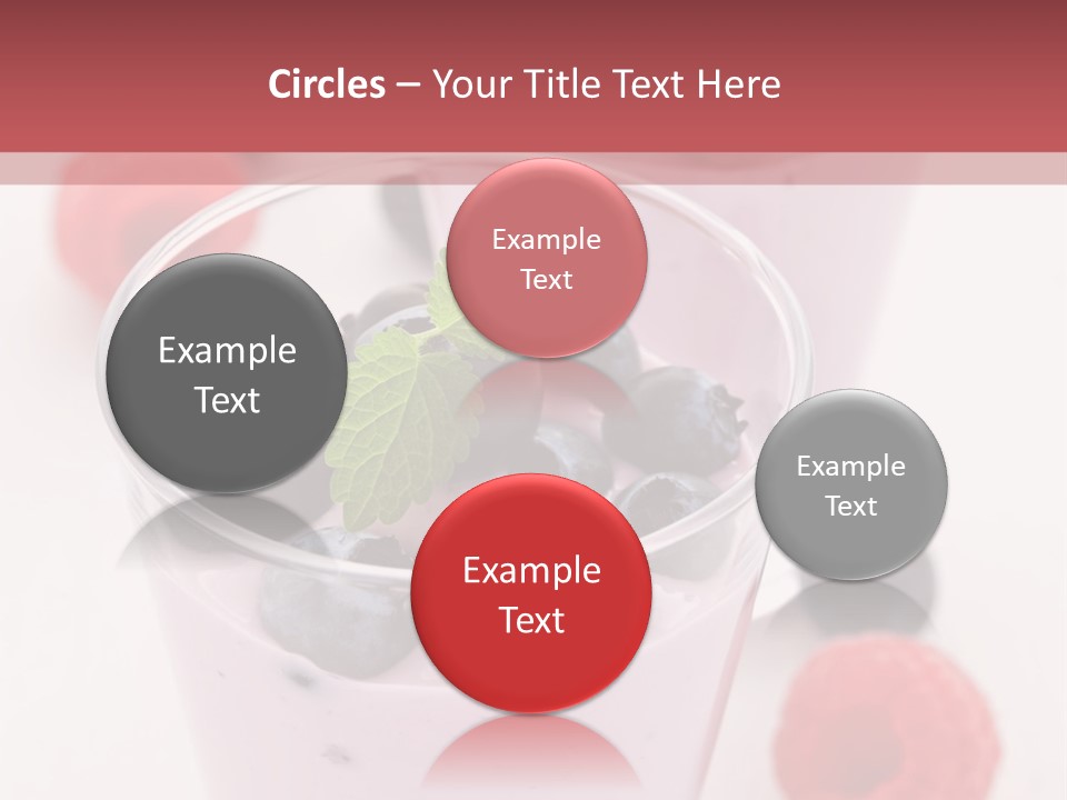 Glass Sweet Fruit Yogurt PowerPoint Template