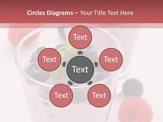 Glass Sweet Fruit Yogurt PowerPoint Template