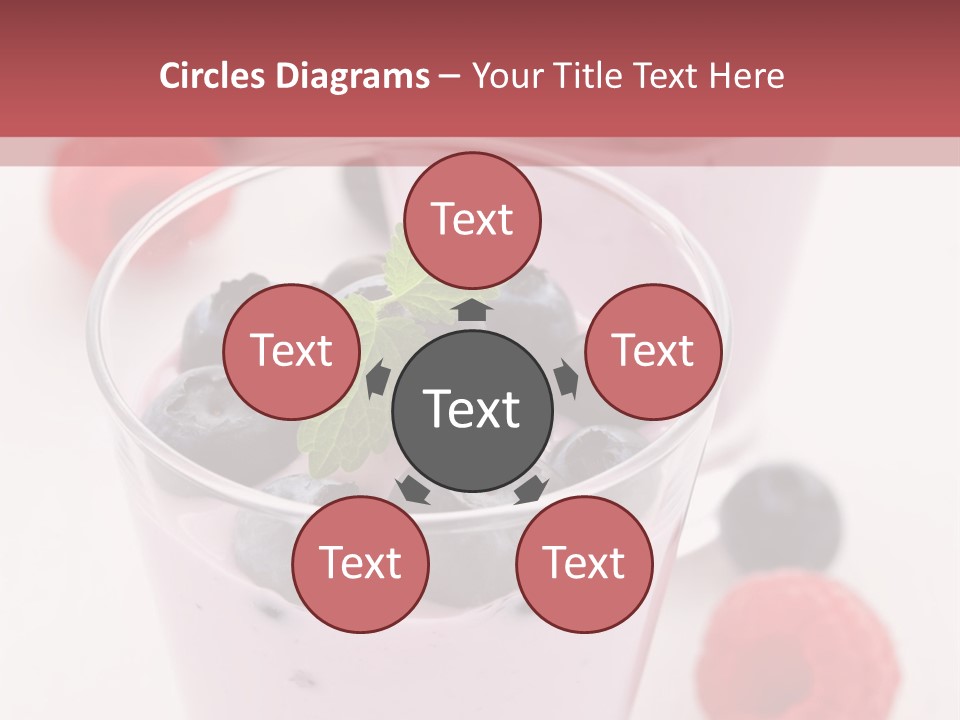 Glass Sweet Fruit Yogurt PowerPoint Template