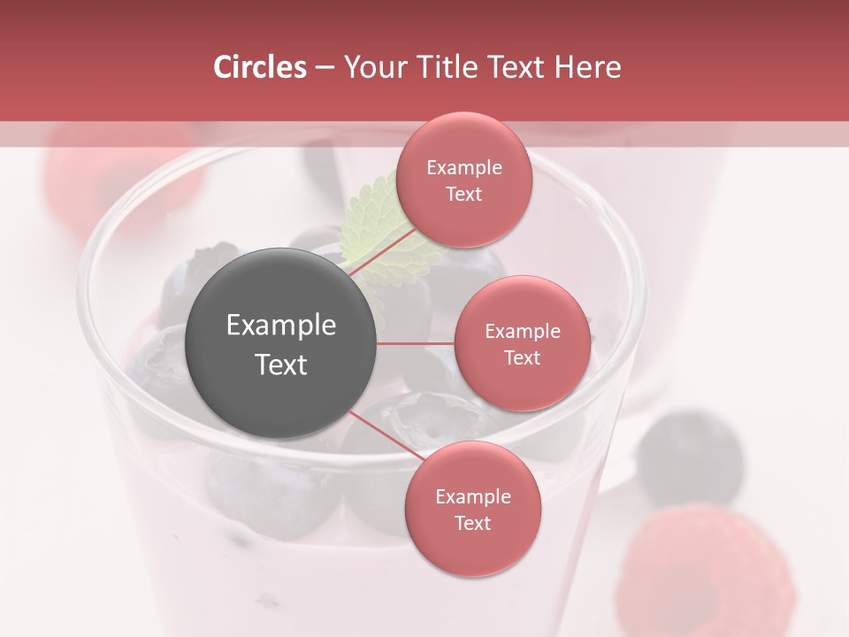 Glass Sweet Fruit Yogurt PowerPoint Template