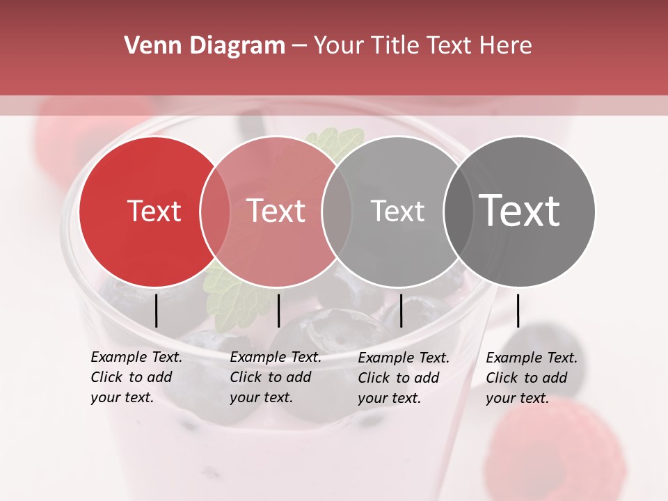 Glass Sweet Fruit Yogurt PowerPoint Template
