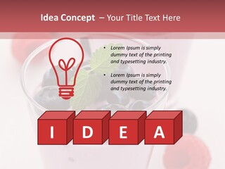 Glass Sweet Fruit Yogurt PowerPoint Template