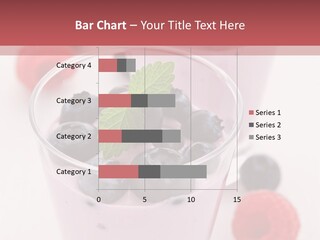 Glass Sweet Fruit Yogurt PowerPoint Template