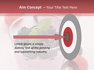 Glass Sweet Fruit Yogurt PowerPoint Template