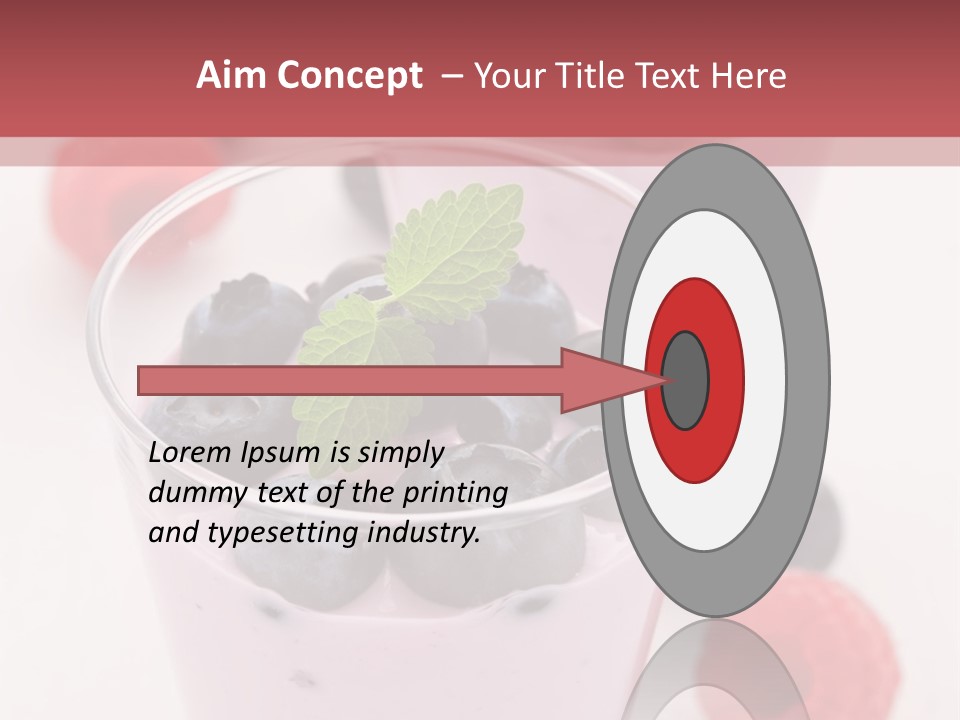 Glass Sweet Fruit Yogurt PowerPoint Template