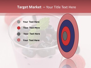 Glass Sweet Fruit Yogurt PowerPoint Template