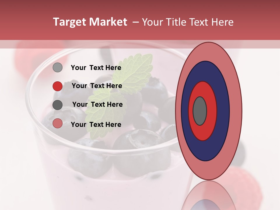 Glass Sweet Fruit Yogurt PowerPoint Template