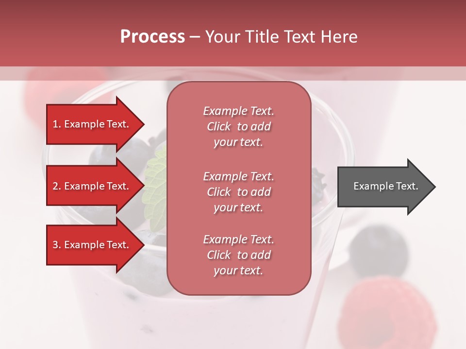 Glass Sweet Fruit Yogurt PowerPoint Template