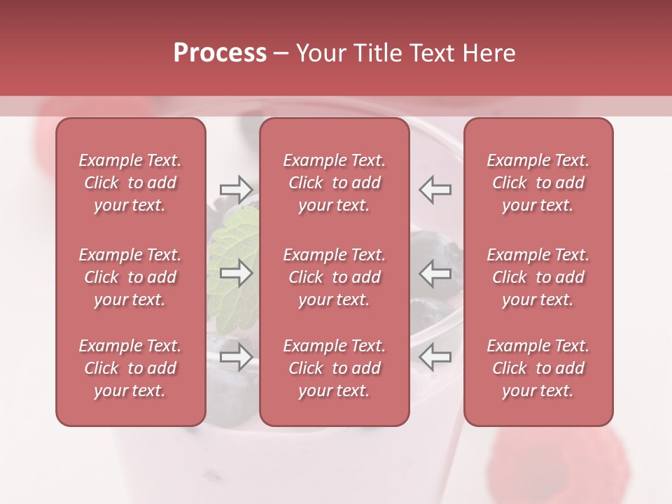 Glass Sweet Fruit Yogurt PowerPoint Template