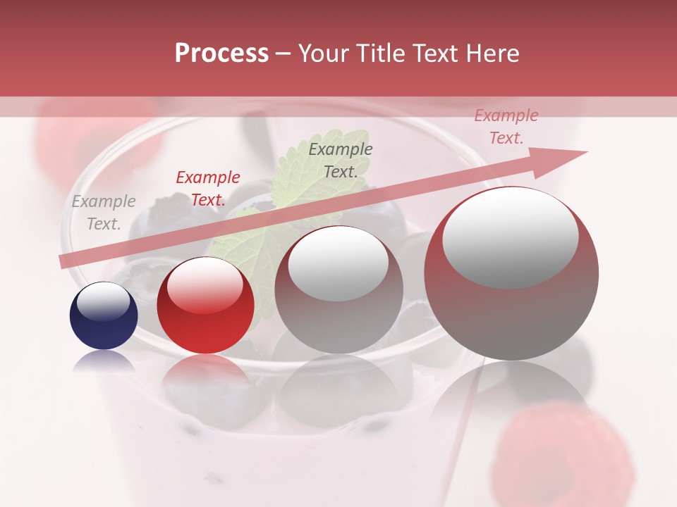 Glass Sweet Fruit Yogurt PowerPoint Template