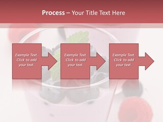 Glass Sweet Fruit Yogurt PowerPoint Template