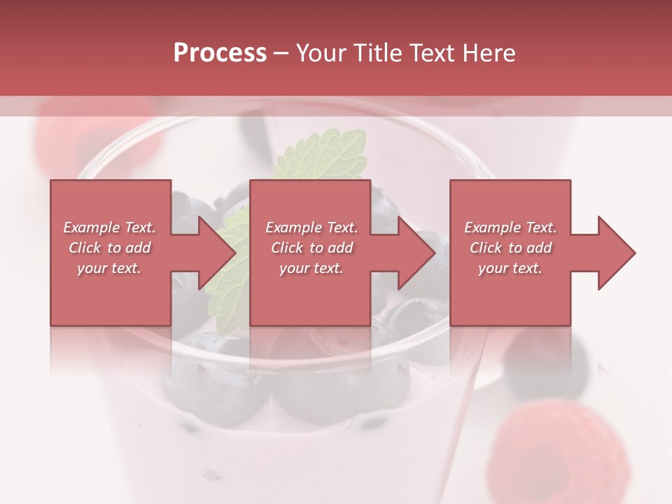 Glass Sweet Fruit Yogurt PowerPoint Template