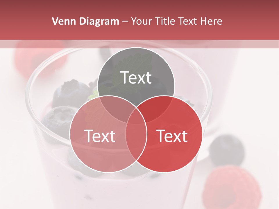 Glass Sweet Fruit Yogurt PowerPoint Template