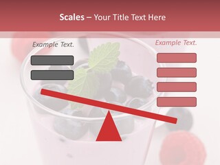 Glass Sweet Fruit Yogurt PowerPoint Template