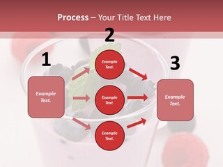 Glass Sweet Fruit Yogurt PowerPoint Template