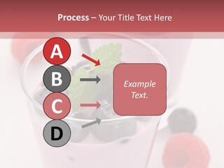 Glass Sweet Fruit Yogurt PowerPoint Template