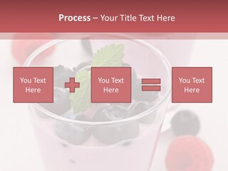 Glass Sweet Fruit Yogurt PowerPoint Template