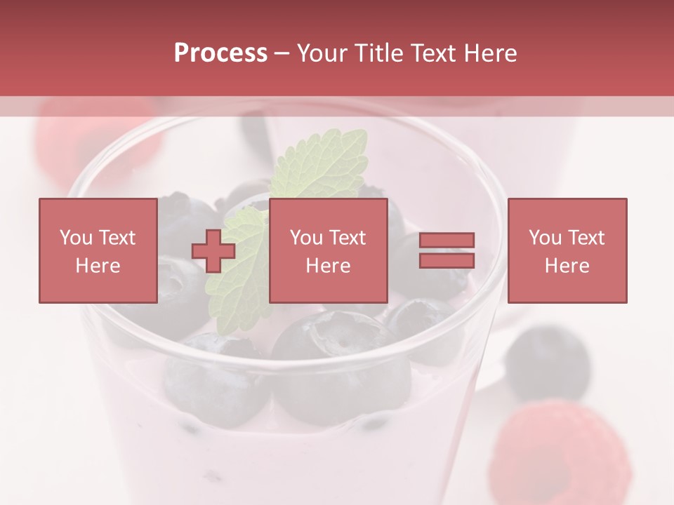 Glass Sweet Fruit Yogurt PowerPoint Template