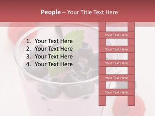 Glass Sweet Fruit Yogurt PowerPoint Template