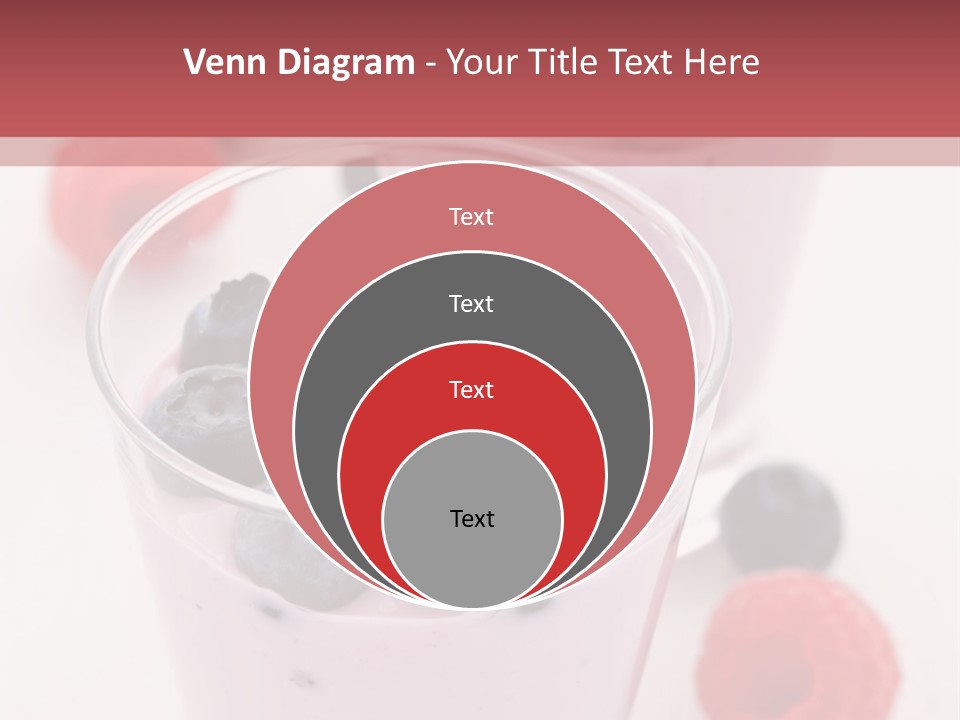 Glass Sweet Fruit Yogurt PowerPoint Template