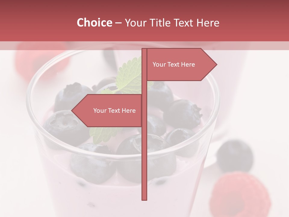 Glass Sweet Fruit Yogurt PowerPoint Template