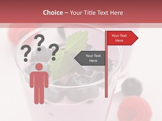 Glass Sweet Fruit Yogurt PowerPoint Template