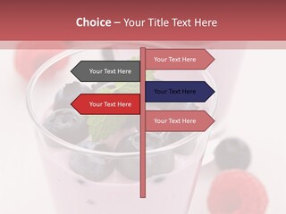 Glass Sweet Fruit Yogurt PowerPoint Template