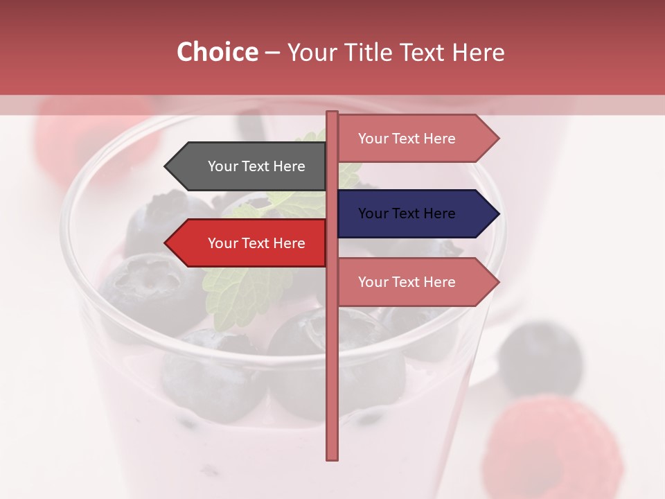 Glass Sweet Fruit Yogurt PowerPoint Template